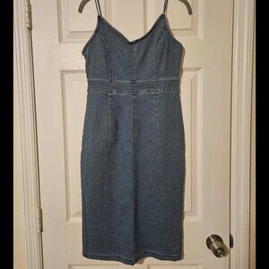 Blue Tapered Denim Dress-Size Medium